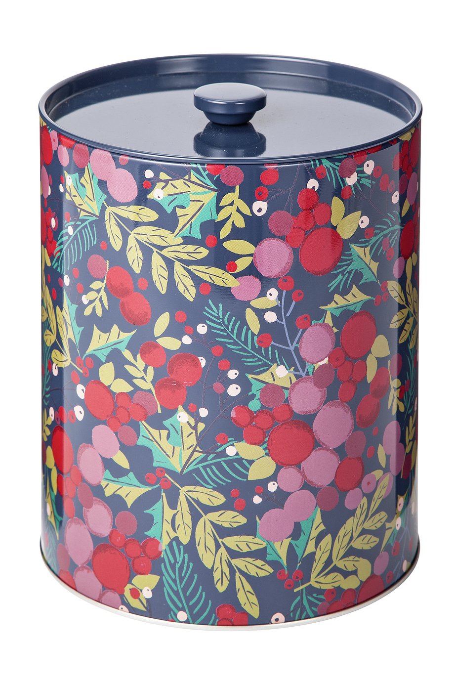 Argos Home Berry Christmas Tall Biscuit Tin