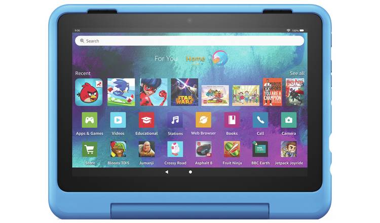 Buy Amazon Fire HD 8 Kids Pro Tablet for 6-12, 8 Inch 32GB -Blue | Tablets  | Argos