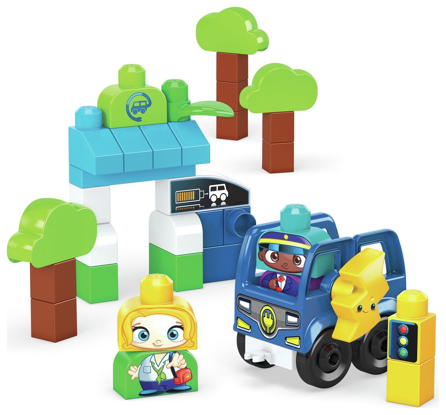 Mega Bloks Green Town Charge & Go Bus