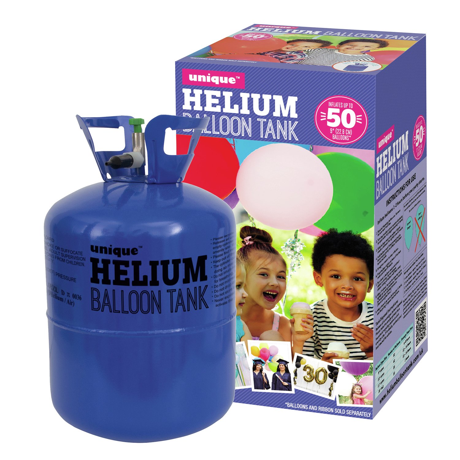 Unique Party Helium Canister For Fifty 9 Inch Balloons