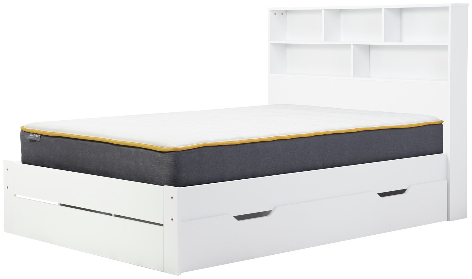 Birlea Alfie Double Wooden Storage Bed Frame - White