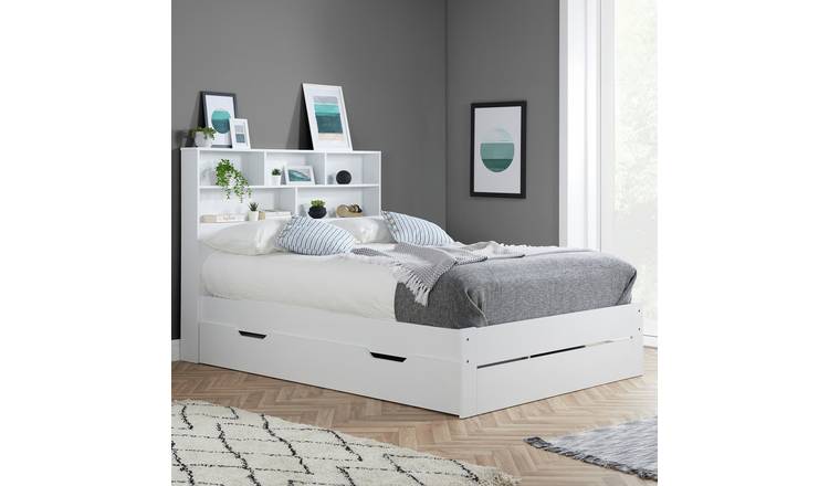 Birlea Alfie Small Double Wooden Storage Bed Frame - White