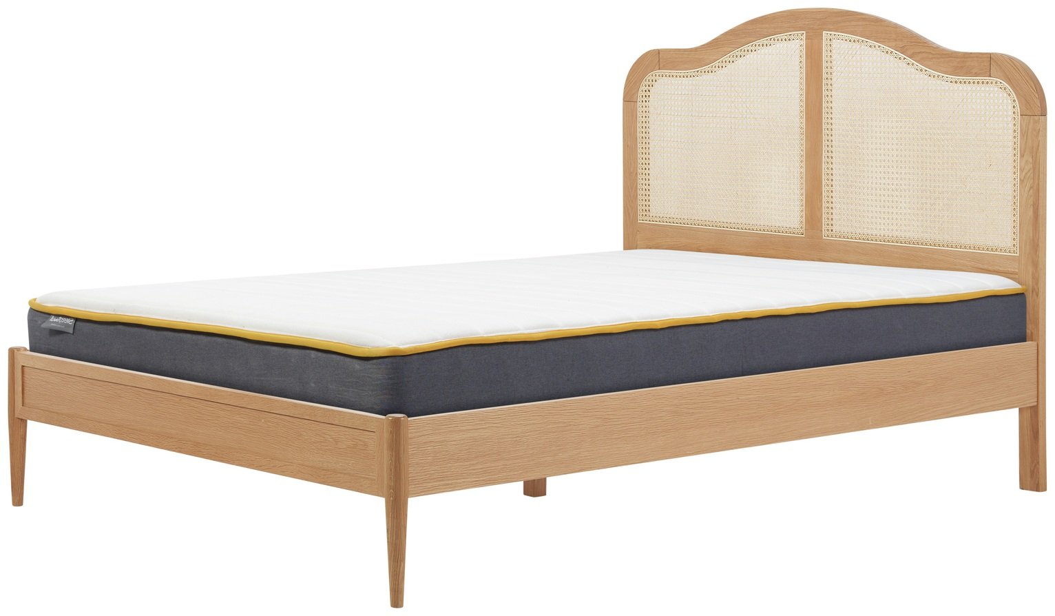 Birlea Leonie Double Rattan Bed Frame - Oak