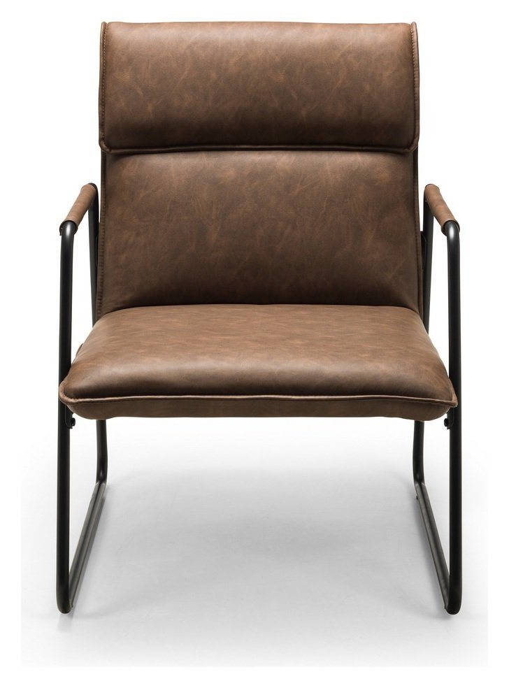 Julian Bowen Gramercy Faux Leather Accent Chair - Brown