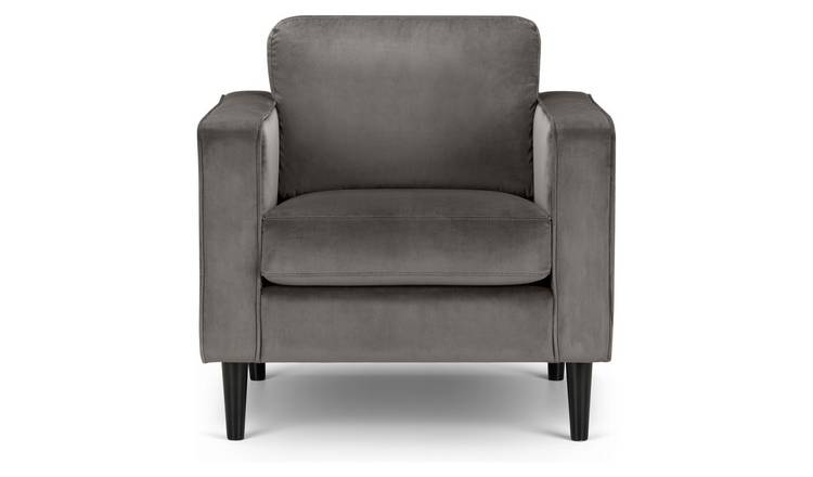 Grey velvet chair discount argos