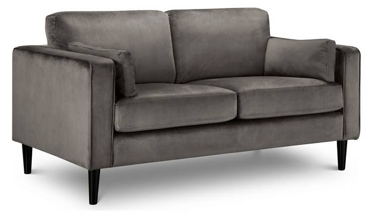 Julian Bowen Hayward Velvet 2 Seater Sofa - Grey