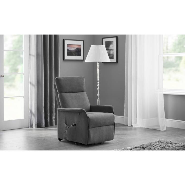 Julian Bowen Helena Fabric Rise & Recline Chair - Charcoal 0