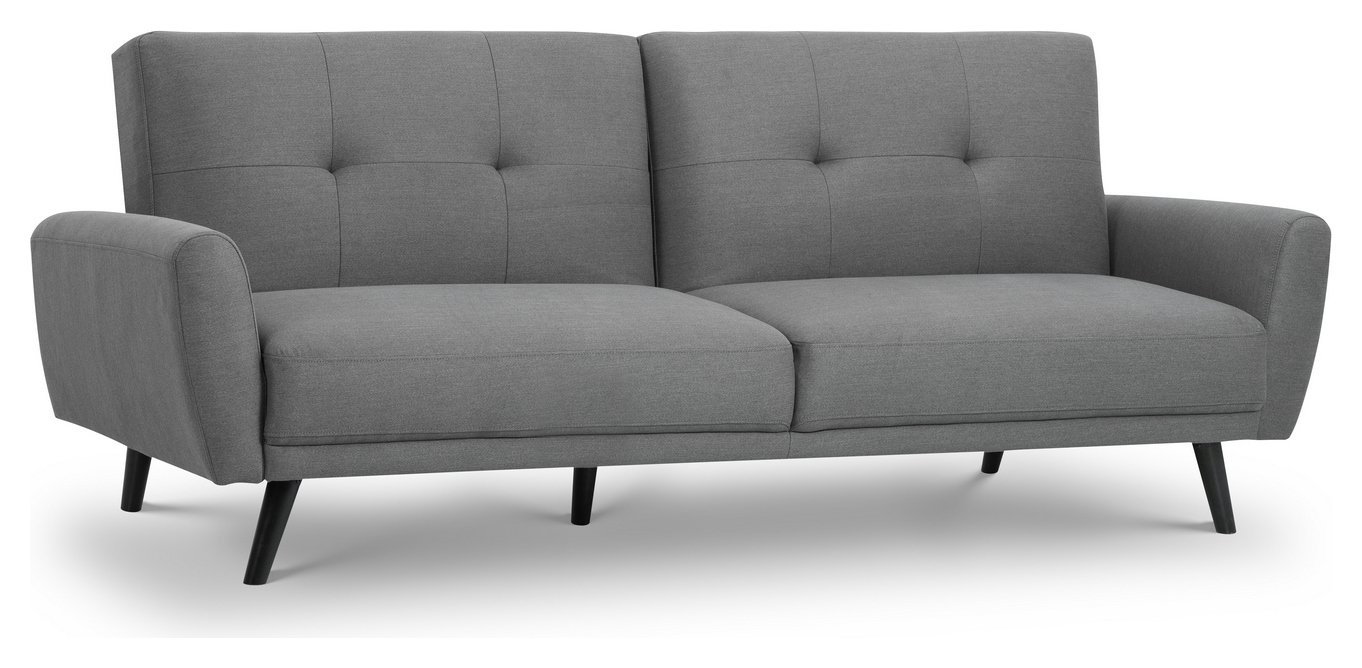 Julian Bowen Monza Clic Clac Fabric Sofa Bed - Grey