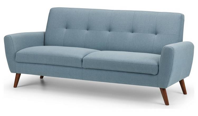 Julian Bowen Monza Fabric 3 Seater Sofa - Blue