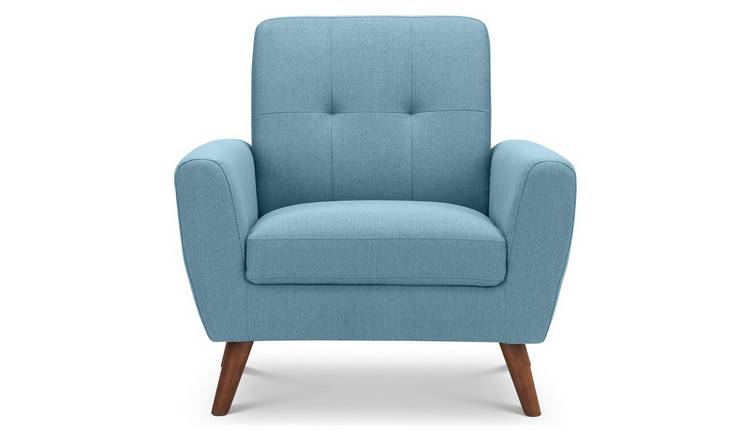 Argos blue velvet online chair