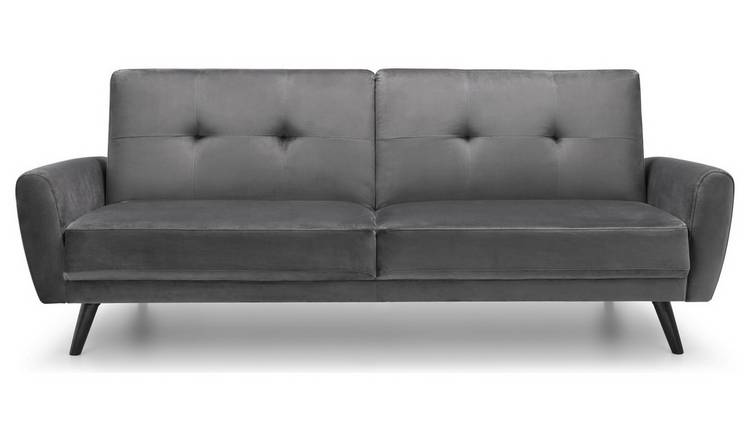 Julian Bowen Monza Velvet Clic Clac Sofa Bed - Grey