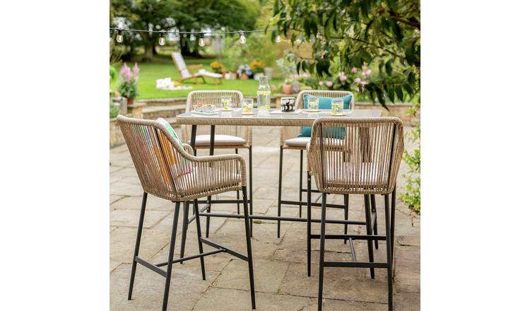 Buy Habitat Malta 4 Seater Rattan Effect Garden Bar Set Argos