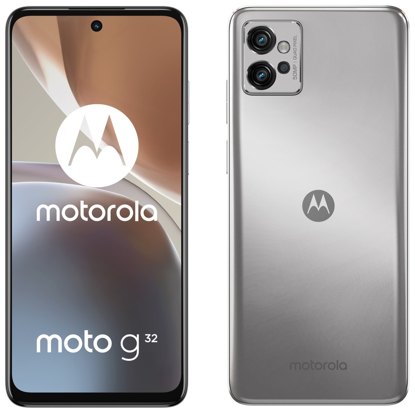 SIM Free Motorola G32 64GB Mobile Phone - Silver