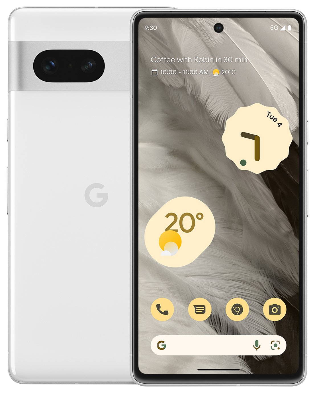 SIM Free Google Pixel 7 5G 128GB Mobile Phone - Snow