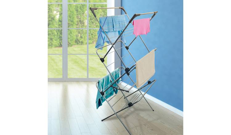 Good housekeeping 3 tier best sale indoor expandable clothes airer