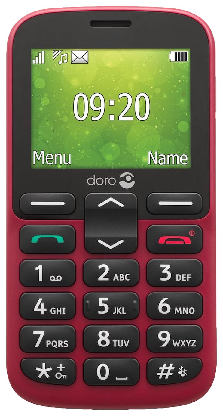 SIM Free Doro 1380 Mobile Phone - Red