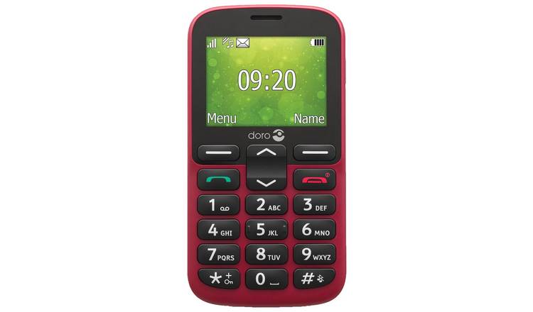 SIM Free Doro 1380 Mobile Phone - Red