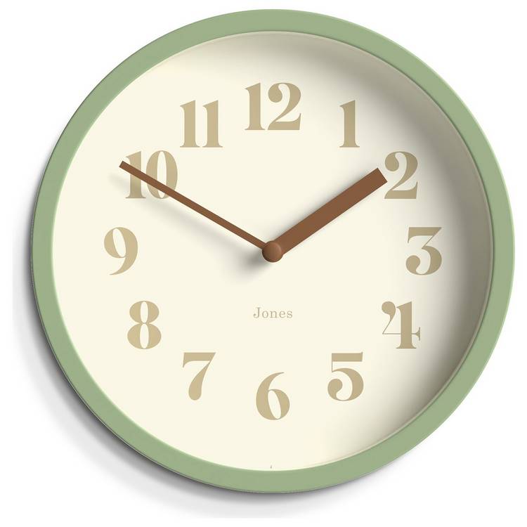 Jones Clocks Modern Analogue Wall Clock - Green 0