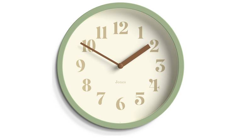 Jones Clocks Modern Analogue Wall Clock - Green