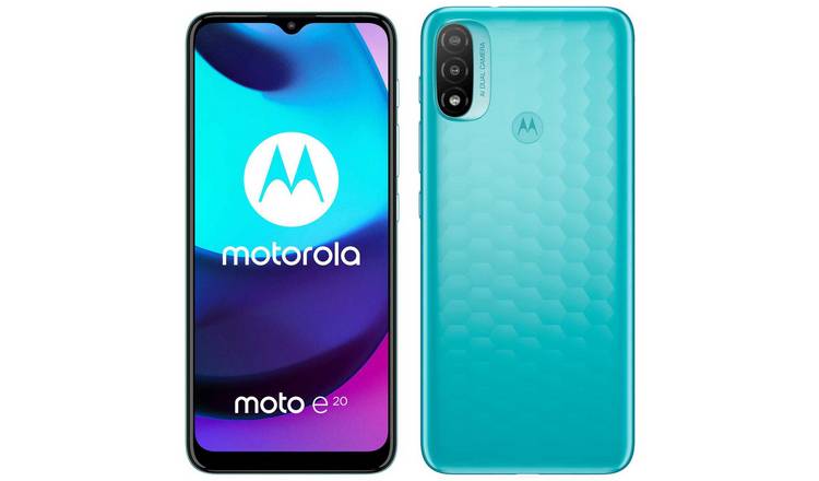 SIM Free Motorola E20 32GB Mobile Phone - Blue
