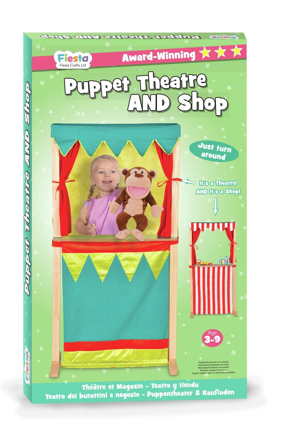 Fiesta Crafts Puppet Theatre and 2 Hand Puppets Set Review