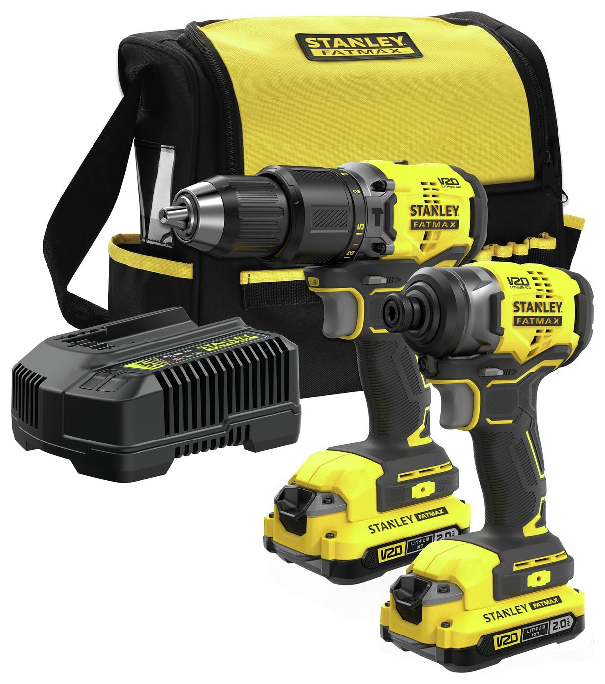 Stanley Fatmax V20 Cordless Brushless 2 Piece Combi Kit 18V