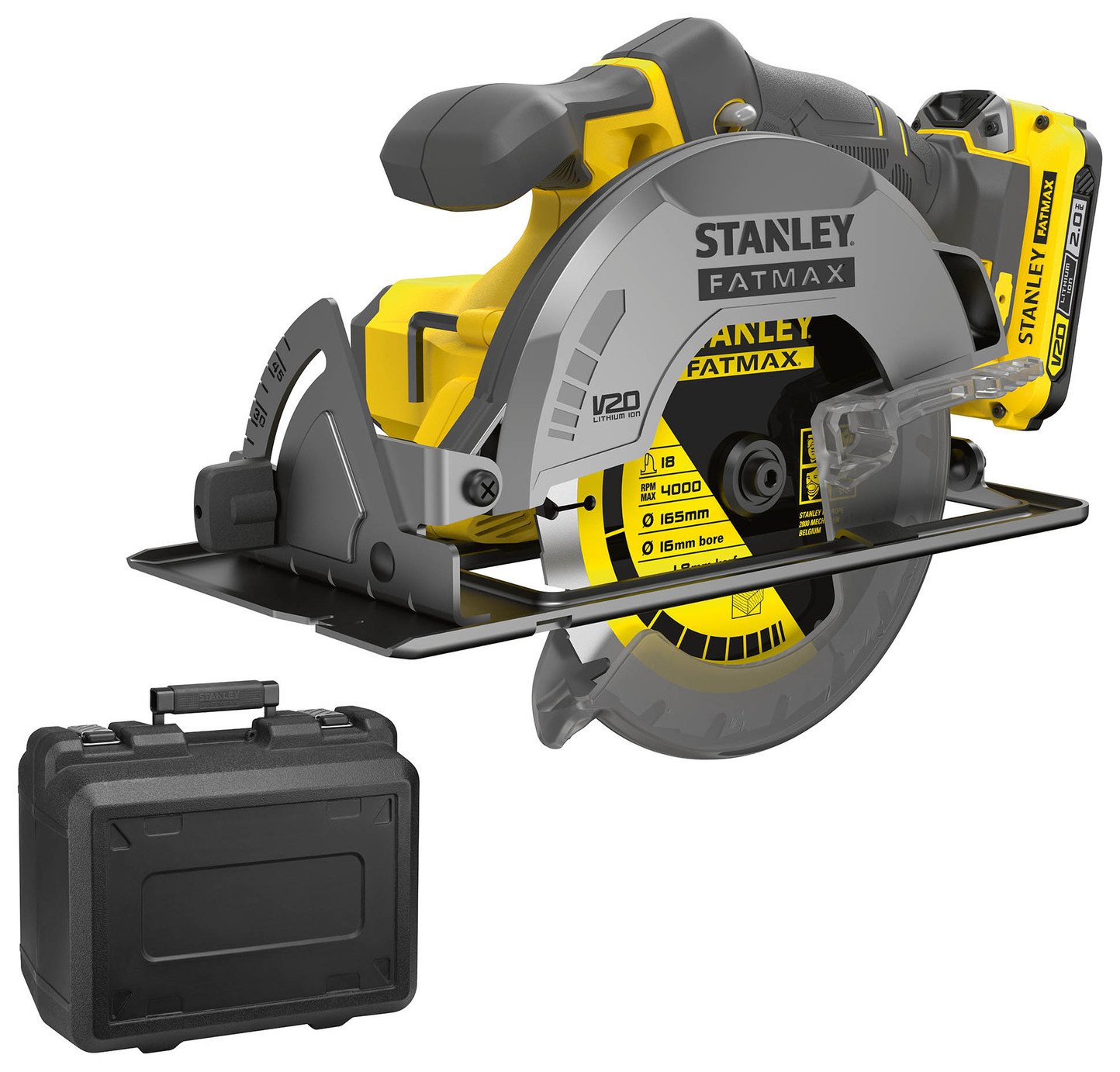 Stanley Fatmax SFMCS500D1K-GB 2Ah V20 Circular Saw - 18V