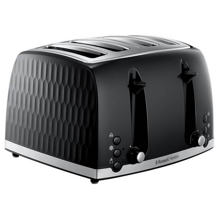 Russell Hobbs 26071 Honeycomb 4 Slice Toaster - Black 0