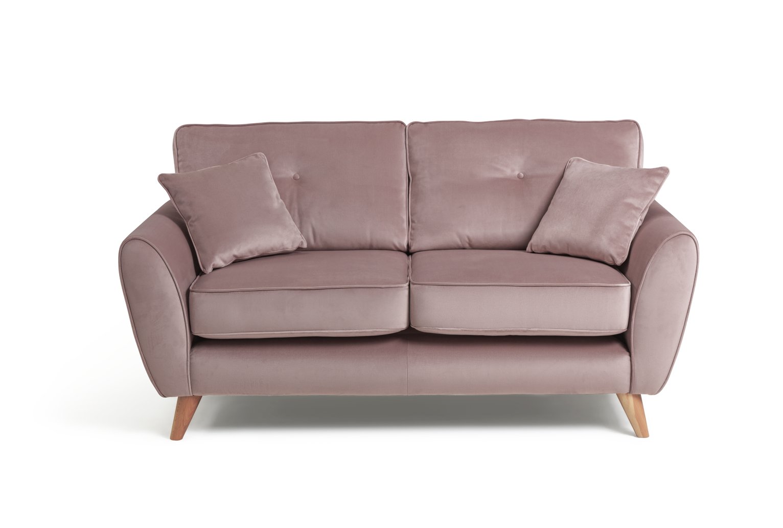 Habitat Isla 2 Seater Velvet Sofa - Pink