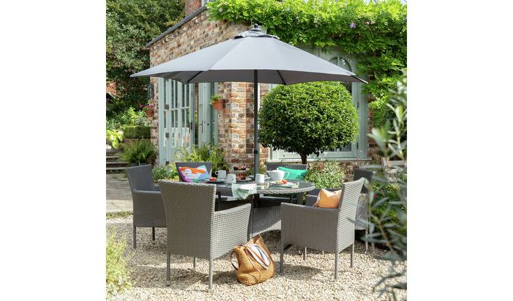 Garden table with 2025 parasol hole argos