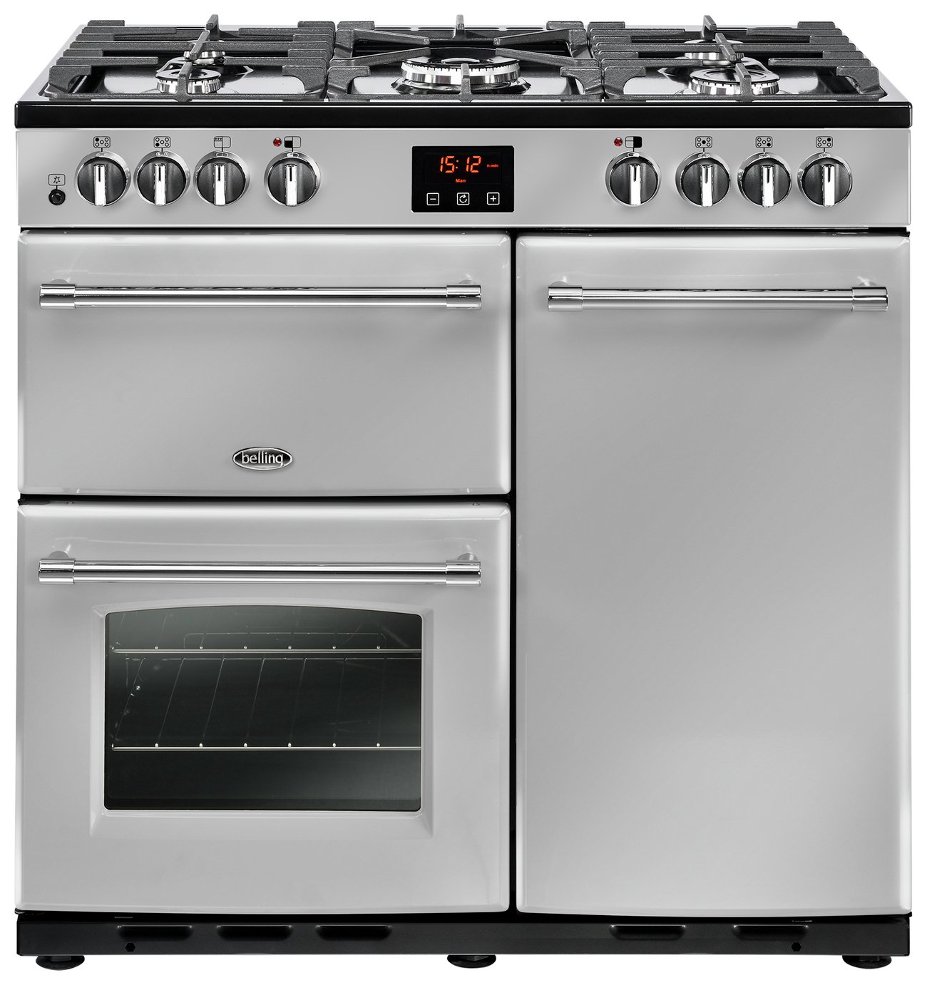 Belling 90DFT 90cm Dual Fuel Range Cooker - Silver