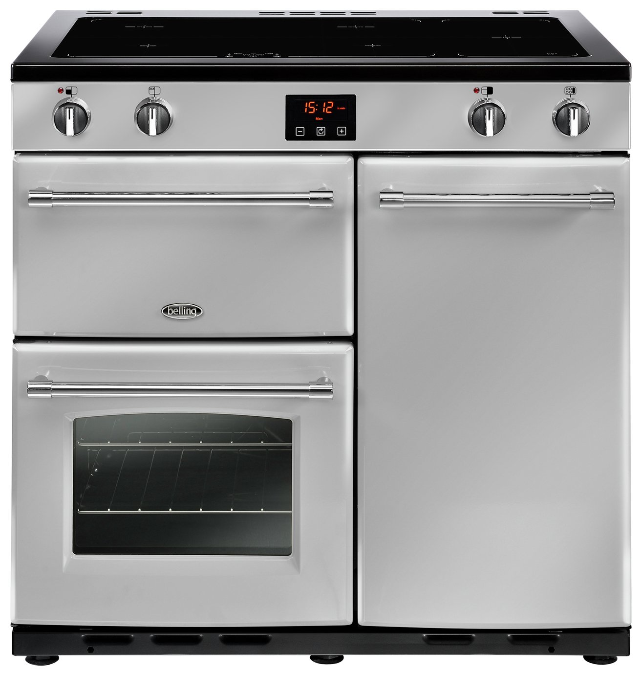 Belling 90EI 90cm Double Oven Electric Cooker - Silver