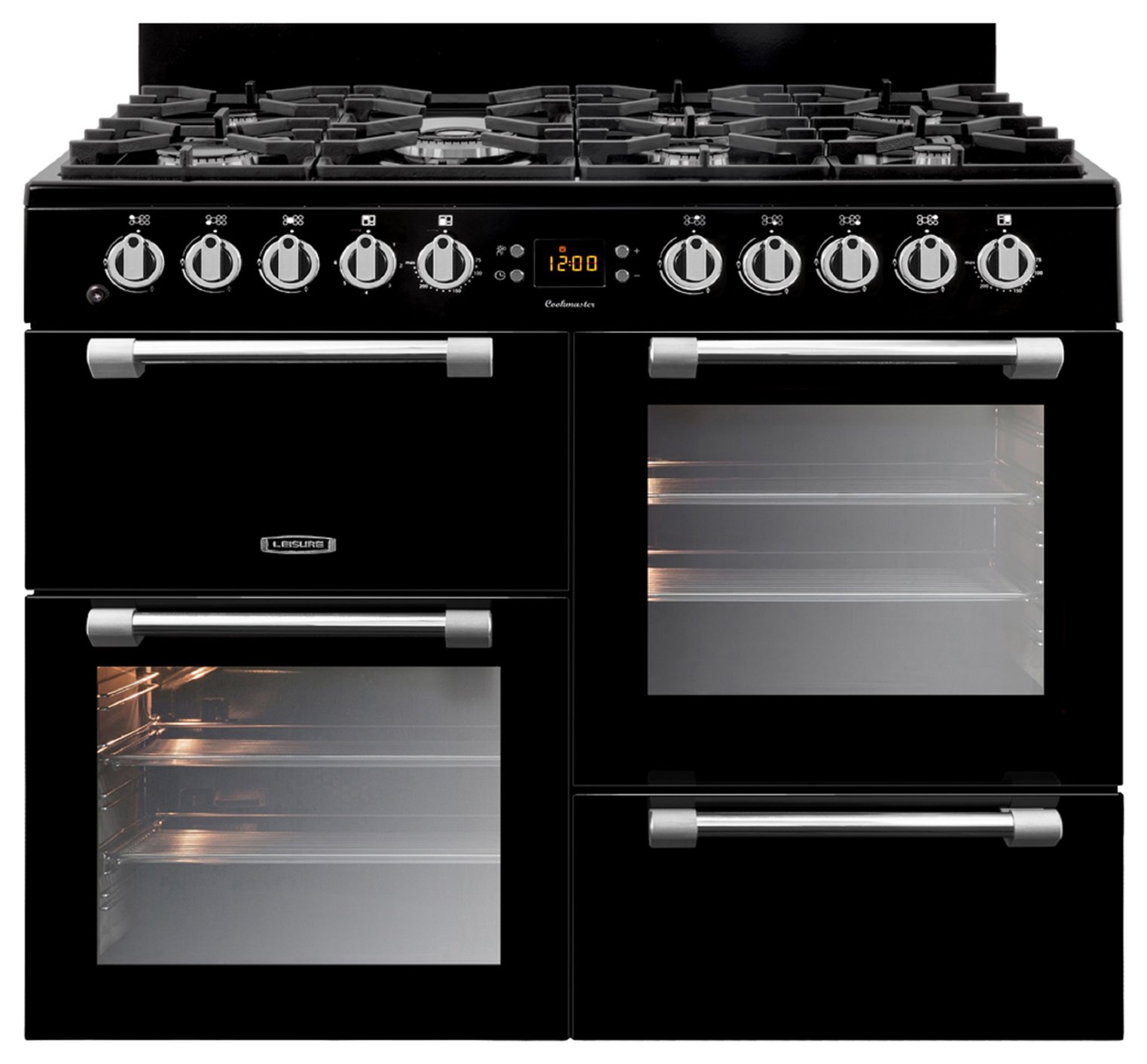 Leisure CK100G232K 100cm Double Oven Gas Range Cooker -Black