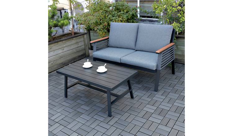 WORKPRO Decking Tiles Dark Grey 4 Pieces - 30 x 30 cm