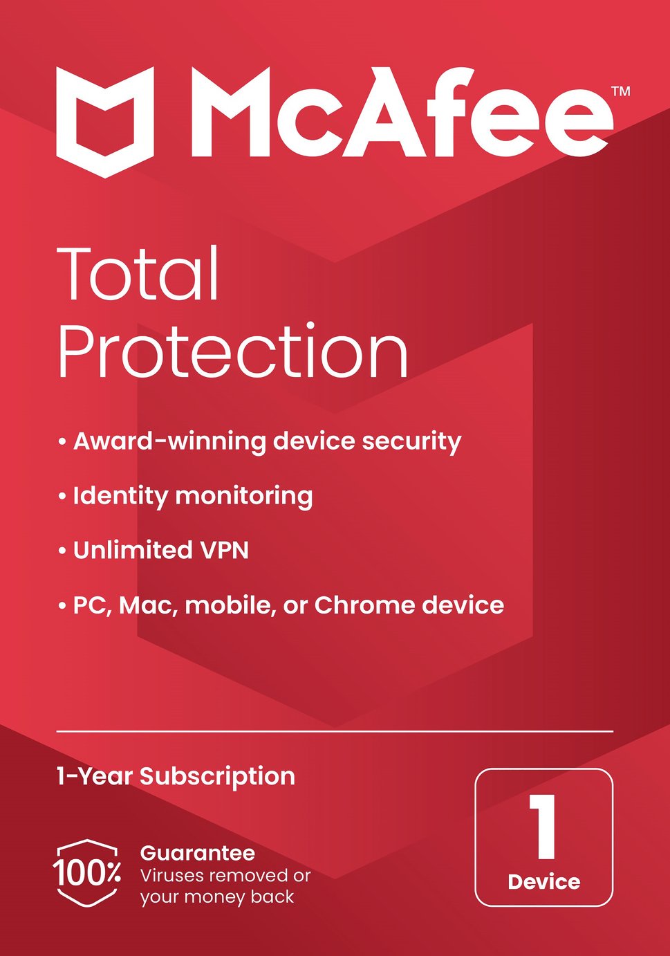 McAfee Total Protection 1 Year 1 Device
