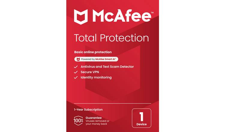 McAfee Total Protection 1 Year 1 Device