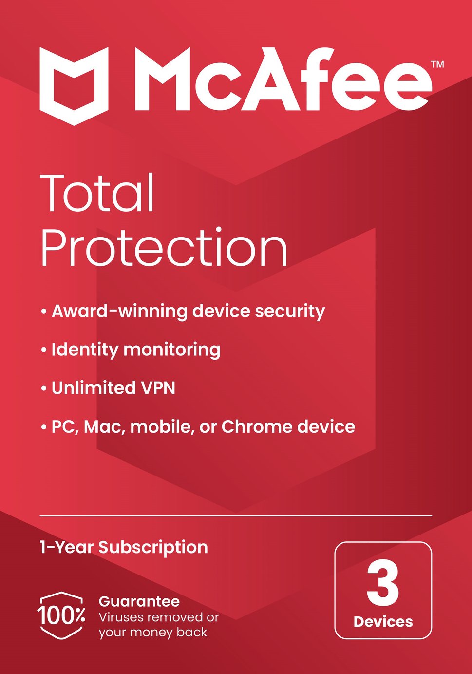 McAfee Total Protection 1 Year 3 Device