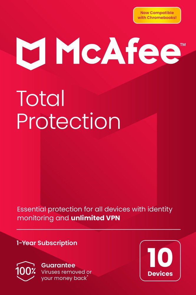 McAfee Total Protection 1 Year 10 Device & 5 VPN Device