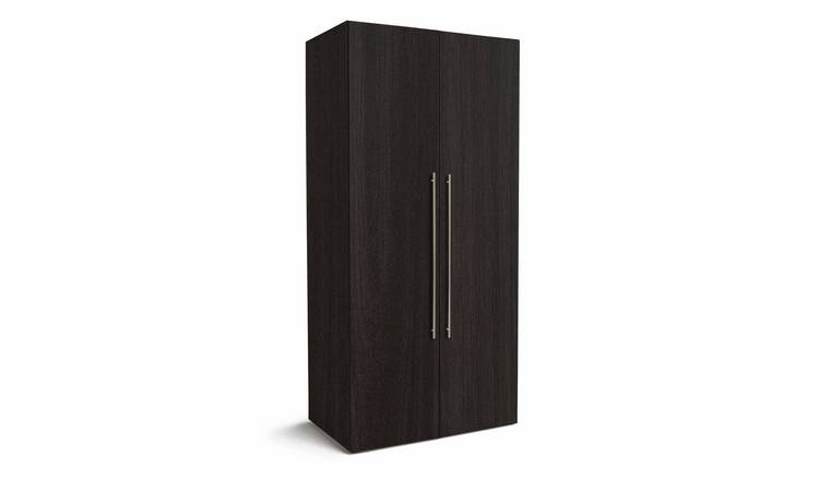 Habitat Atlas 2 Door Wardrobe - Black & Brown