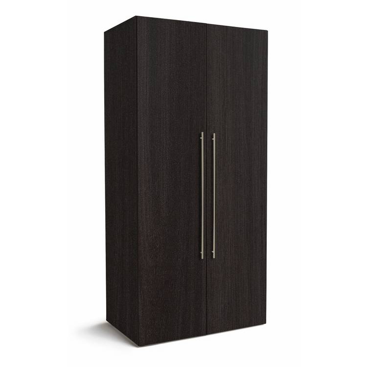 Habitat Atlas 2 Door Wardrobe - Black & Brown 0