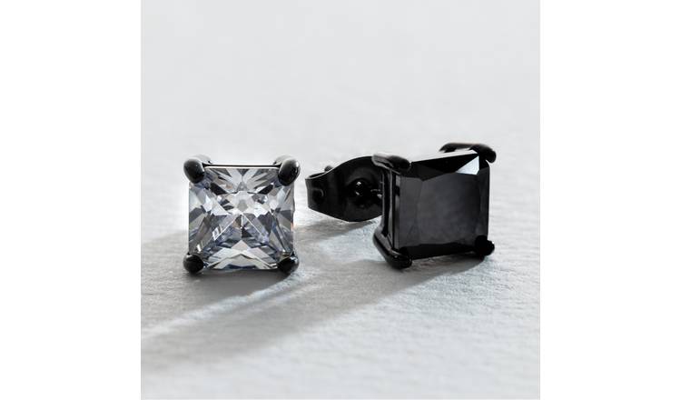 Mens cubic zirconia stud on sale earrings