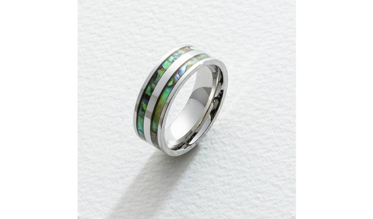 Stainless steel mens wedding on sale bands