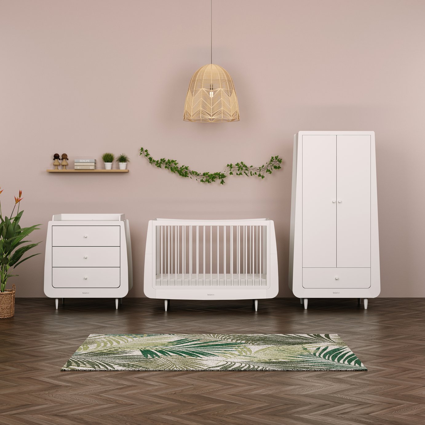 Snuzkot Skandi  Nursery Wardrobe - White