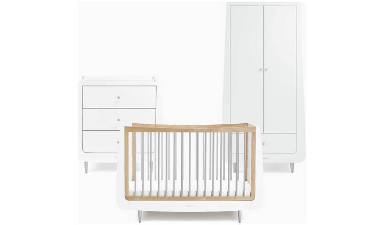 Buy Snuzkot Skandi 3 Piece Nursery Furniture Set - White & Grey ...