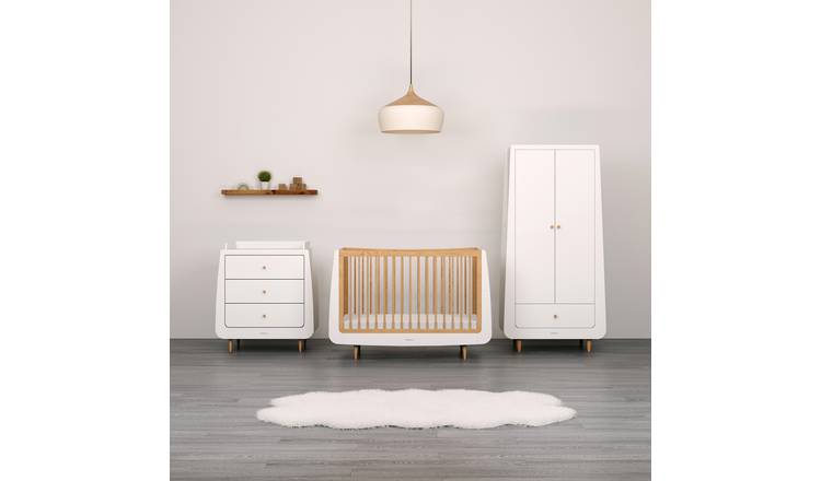 Buy Snuzkot Skandi Cot Bed Nursery Furniture Set White Natural Nursery furniture sets Argos