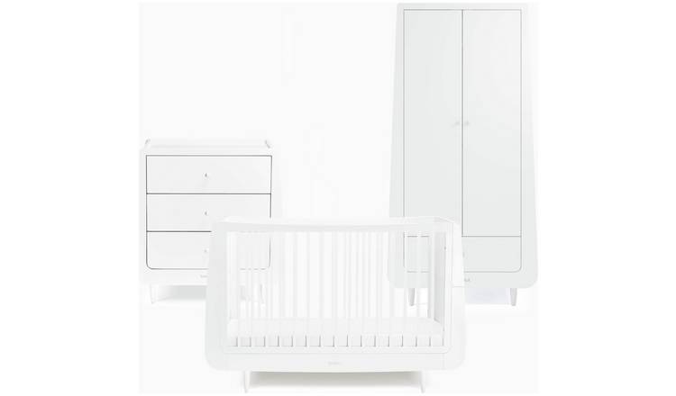 Snuzkot Skandi 3 Piece Nursery Furniture Set - White