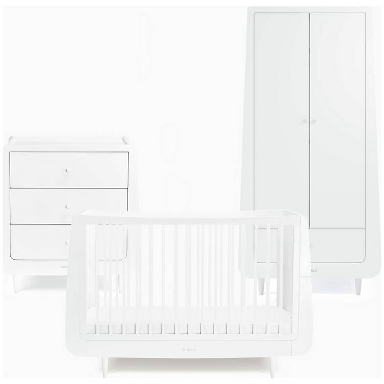 Snuzkot Skandi 3 Piece Nursery Furniture Set - White 0