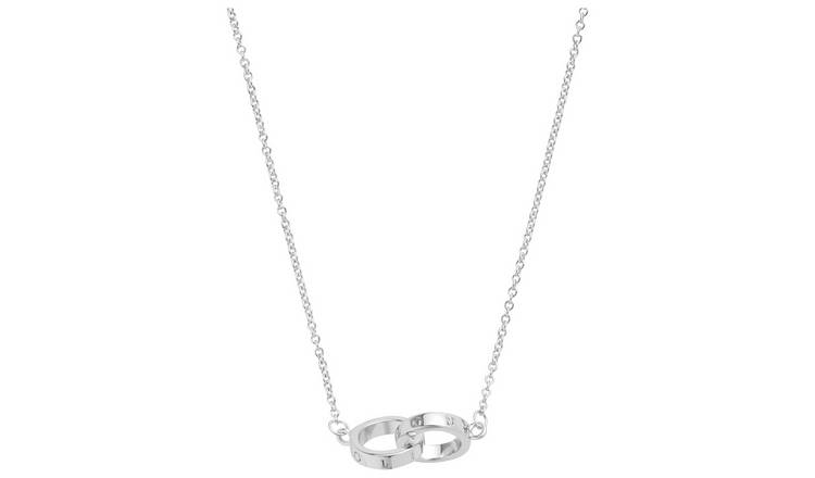 Buy Olivia Burton Silver Plated Classic Interlink Ring Necklace ...