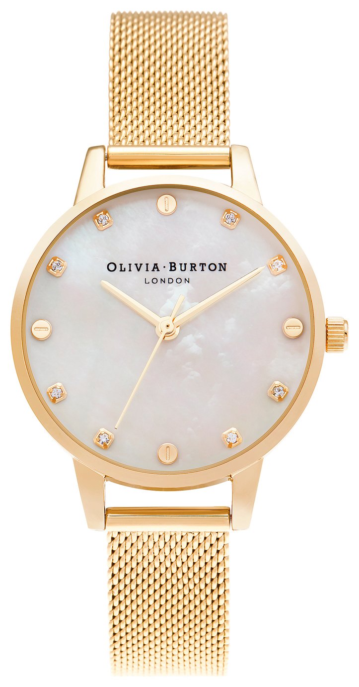 Buy Olivia Burton Classics White & Gold Mesh Watch  Womens watches  Argos