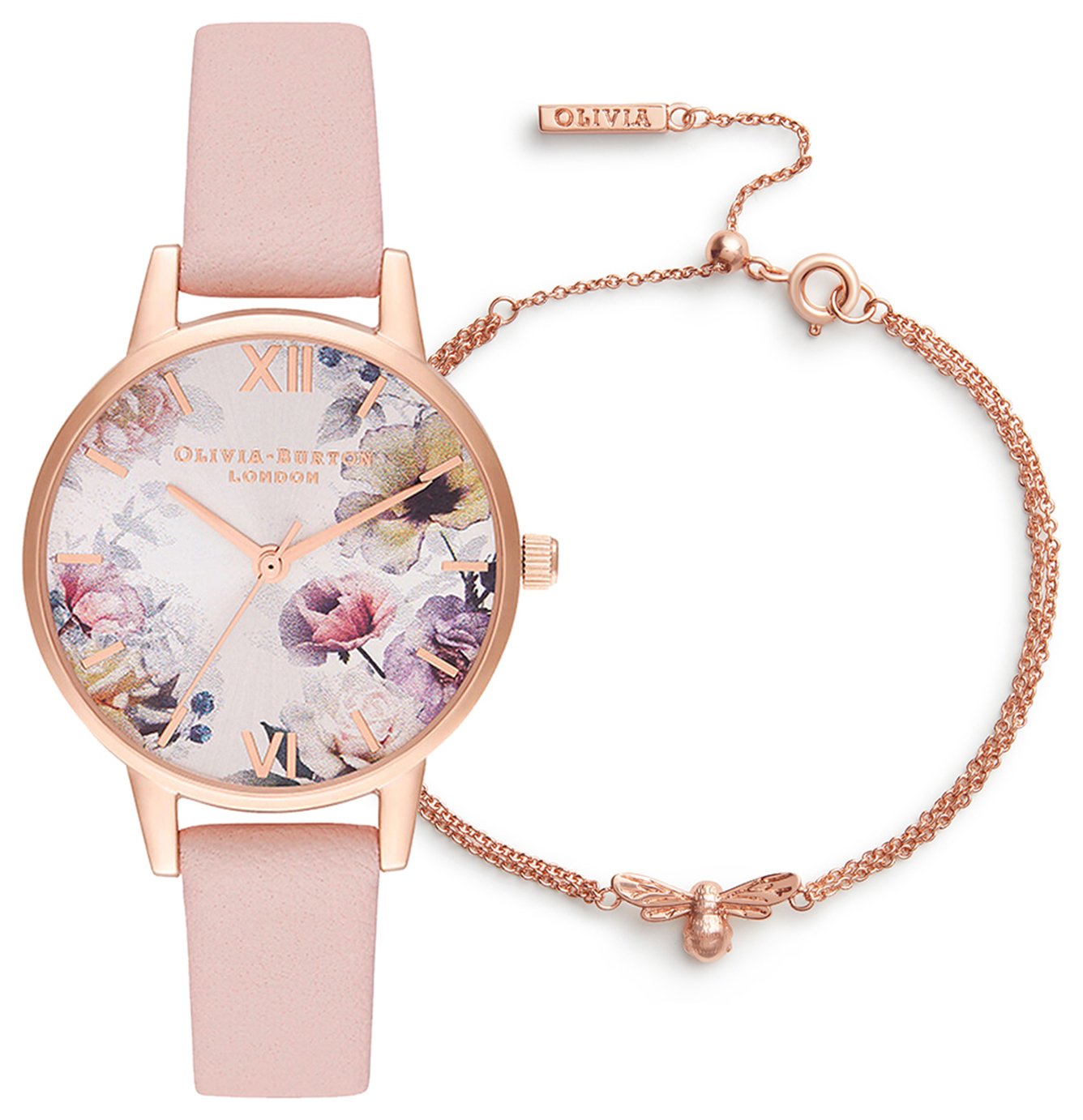 Olivia Burton Women's Watch And Chain Bracelet Gift Set